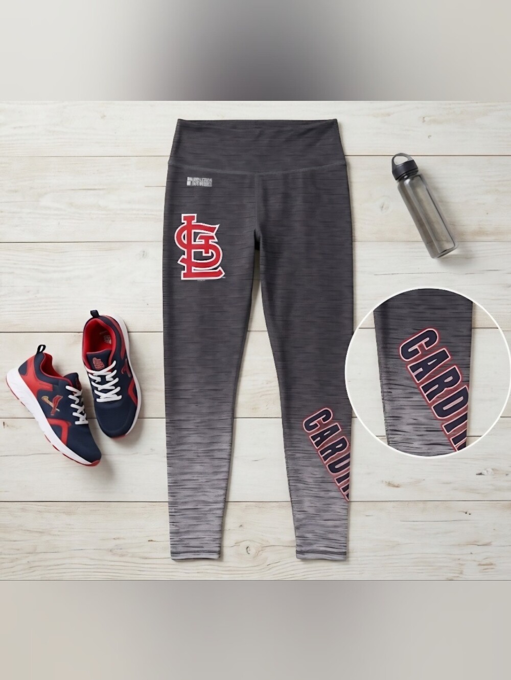 Women's Gray St. Louis Cardinals Logo Leggings